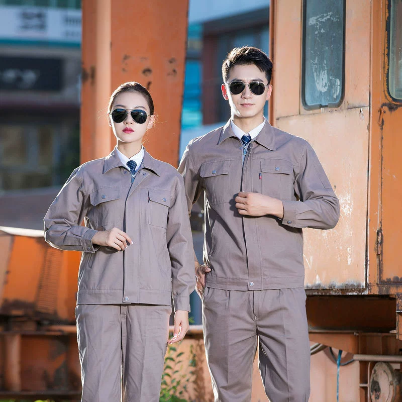 Осенний с длинным рукавом, износостойкий комбинезон, прочесанный хлопок, противожгущий