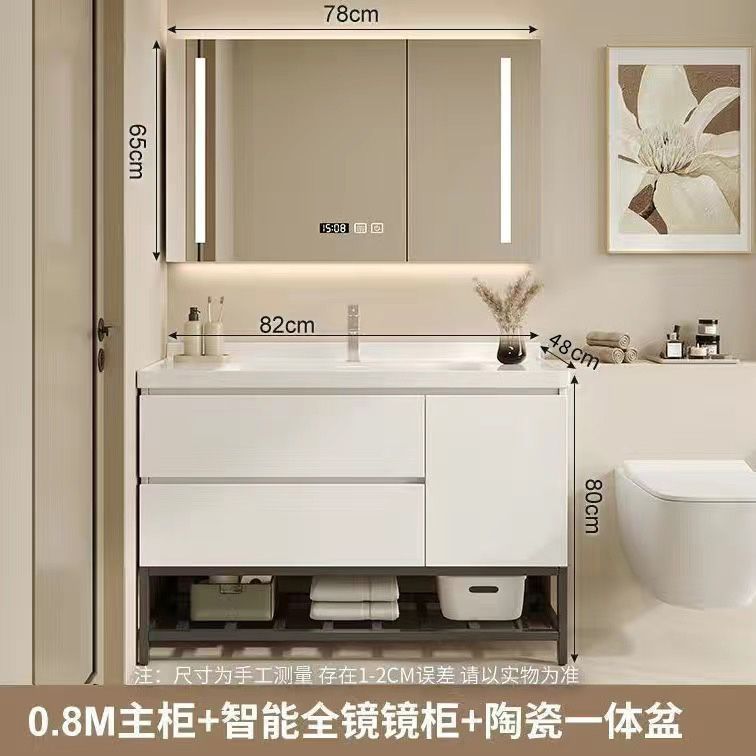 Baños de cerámica personalizados modernos lavabo gabinete lavabo gabinete de baño combinación de nuevo tipo baño
