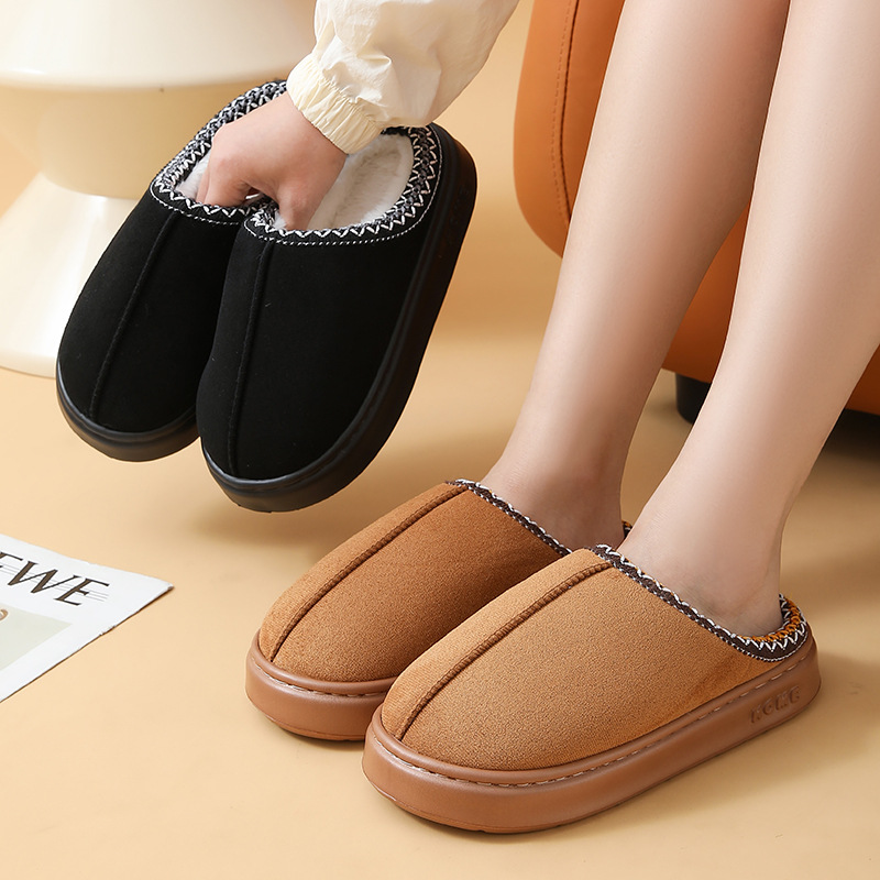 Pantuflas de algodón cálidas para invierno, estilo étnico, casuales, ligeras, para hombre y mujer, para uso en exteriores image 5
