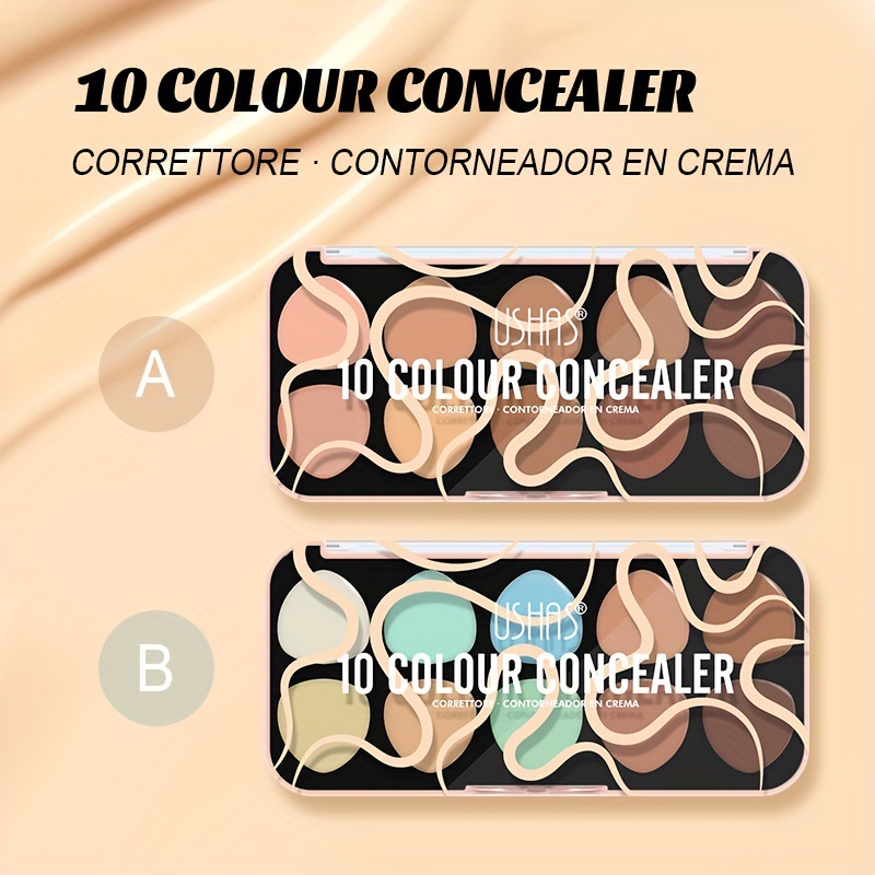 (caja de exhibición) USHAS Transfronterizo 10 color concelador ES4190A