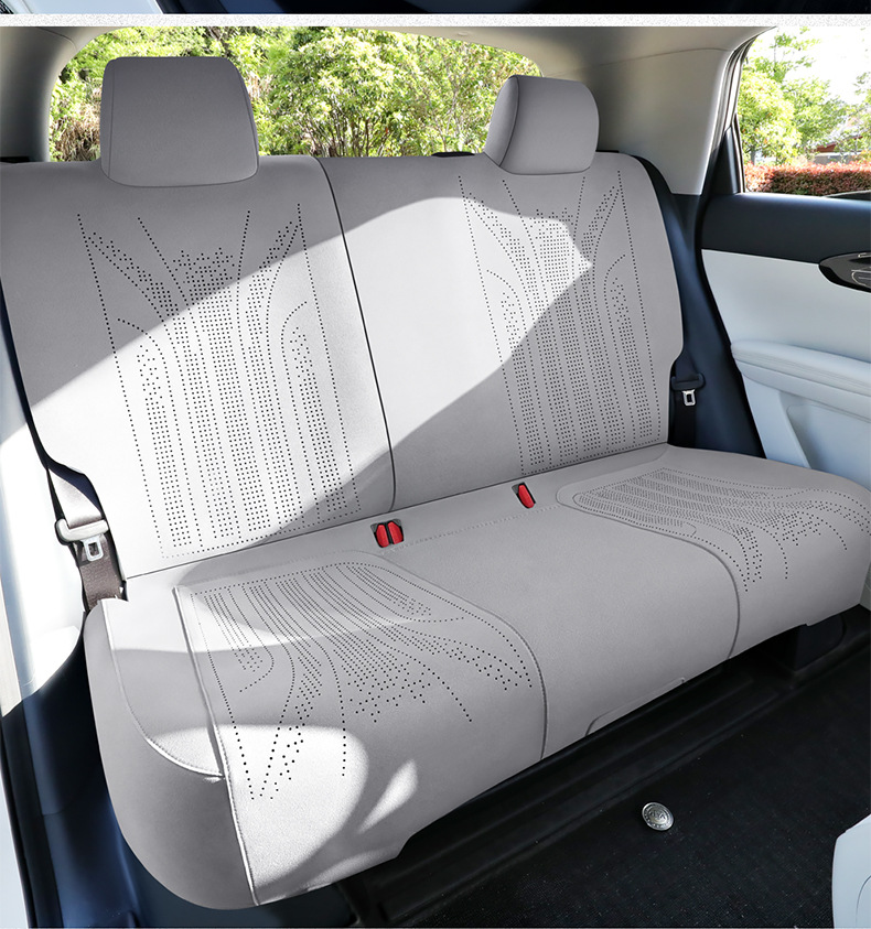 2025 New Geely Xingyue Special Seat Cushion, All-Season Universal Half-Covered Suede Breathable Perforated Saddle Seat Cover