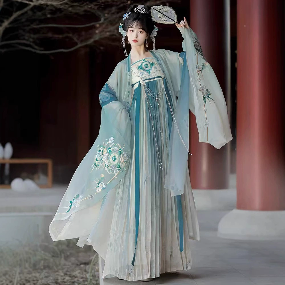 Звездный Frost Flower Longying Костюм для взрослых Hanfu Женская юбка Tang Cereon
