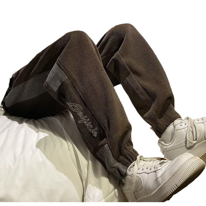 2024 modelos calientes de gran tamaño oferta especial de otoño e invierno más chaleco de parche de doble cara de terciopelo pantalones casuales para hombres más base de terciopelo