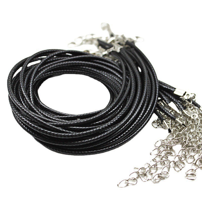 Dây chuyền nối dài 1,5MM màu đen 60CM + 5CM