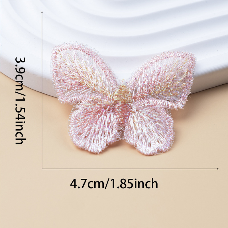 刺繍単層色糸蝶布ステッカー衣類アクセサリーデカール DIY ガーゼスカート漢服頭飾りオーガンザパッチステッカー|undefined