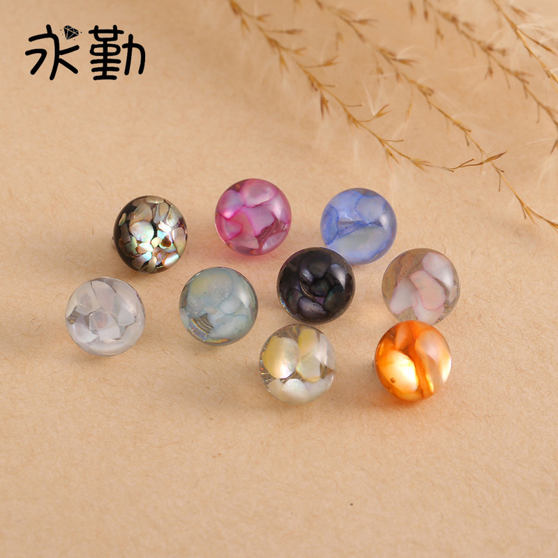 Qipao Buttons, New Chinese-Style Retro Round Colorful Qipao Buckles, National Style Tang Suit Hanfu Decorative Clothing Accessories Buttons