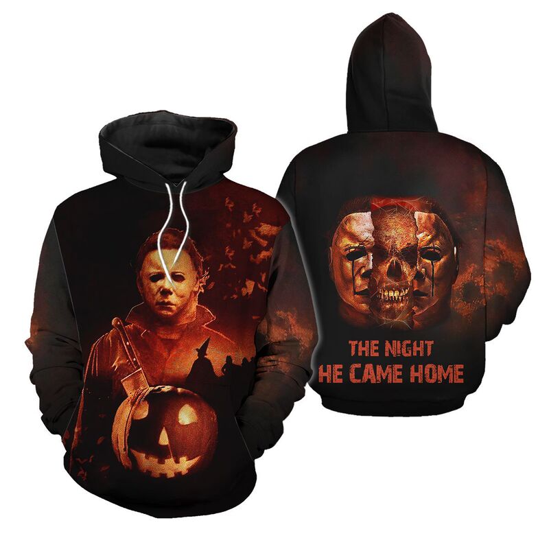 2023 new the night he came home Michael Myers horror hoodie 3D digital printing 2023 new the night he came home Michael Myers horror hoodie 3D digital printing