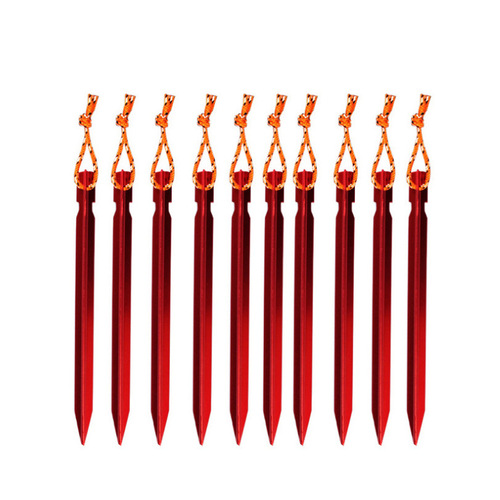 Outdoor tent accessories aluminum alloy ground nails reinforced three-sided ground nails beach canopy windproof reinforced ground nails with rope