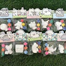 美乐蒂diy材料包石膏娃娃彩绘涂画涂鸦夜市摆摊儿童益智玩具批货
