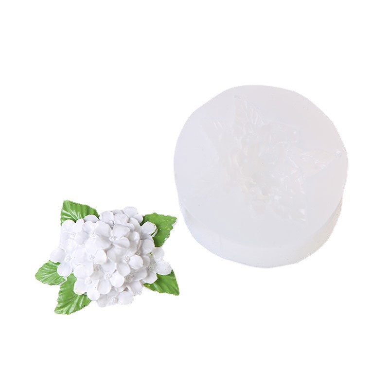 Lily Rose Hydrangea Foil Silicone Mold DIY Chocolate Baking Tools Gypsum Gel Drop Mold