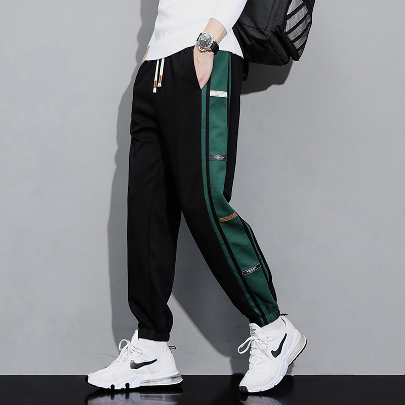 Pants men's spring and autumn new outdoor wear men's cotton plus size young student sports pants ankle-tied casual pants sweatpants fashion brand