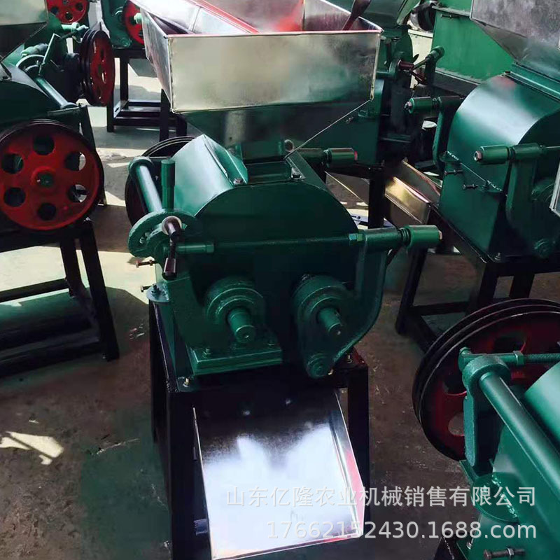河北花椒籽辣椒破碎机 高粱核桃仁挤扁机 大豆玉米压片机