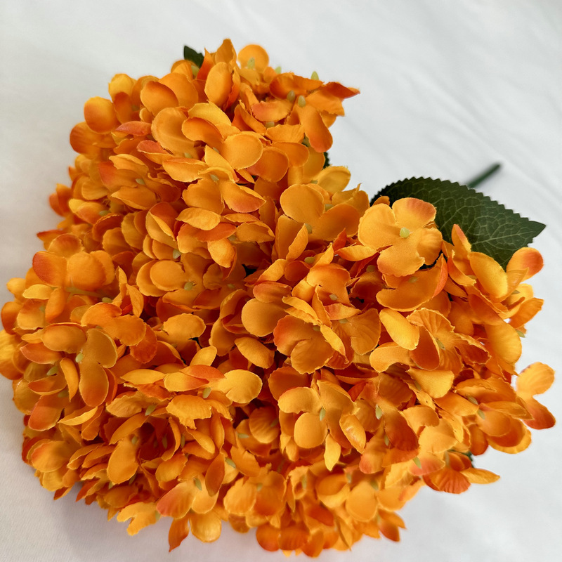 5頭の梅宇のアジサイのシミュレーションの花の単枝の大きいアジサイの結婚式場は装飾の花の列を飾って毛布の造花を磨いています。|undefined