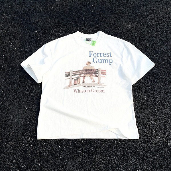 vintage阿甘正传Have a nice day笑脸做旧洗水短袖美式休闲vtgT恤