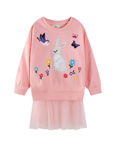 Children's Long Sleeve Sweatshirt Dress - Autumn New Arrival for European and American Girls, Sweatshirt Dress for Girls