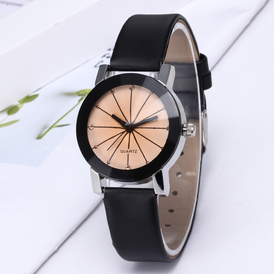 Fabricante de relojes de pareja con correa de cuero al por mayor, un par de relojes con correa de cuero manchado, relojes para mujer, relojes de moda y únicos para estudiantes, otros.