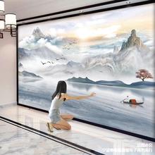 中式电视背景墙壁纸自粘3d立体墙贴客厅墙面装饰贴画2022新款壁布