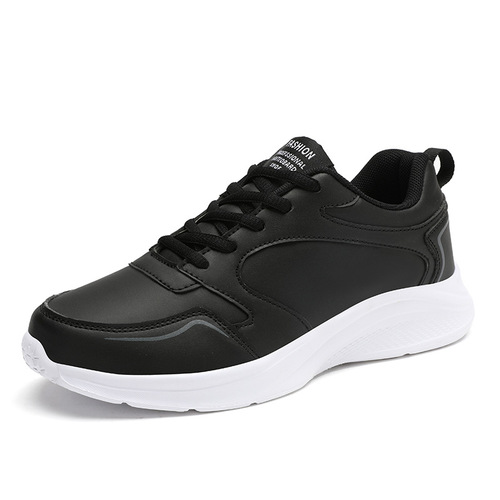 Autumn/Winter New Leather Waterproof Women's Casual Sports Shoes, Flat Anti-Slip Travel Shoes for Women, Plus Size Running Shoes