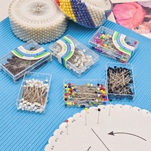 ♔裁缝服装定位珠光固定针大头针白色diy手工珠针衣服缝纫珍珠定