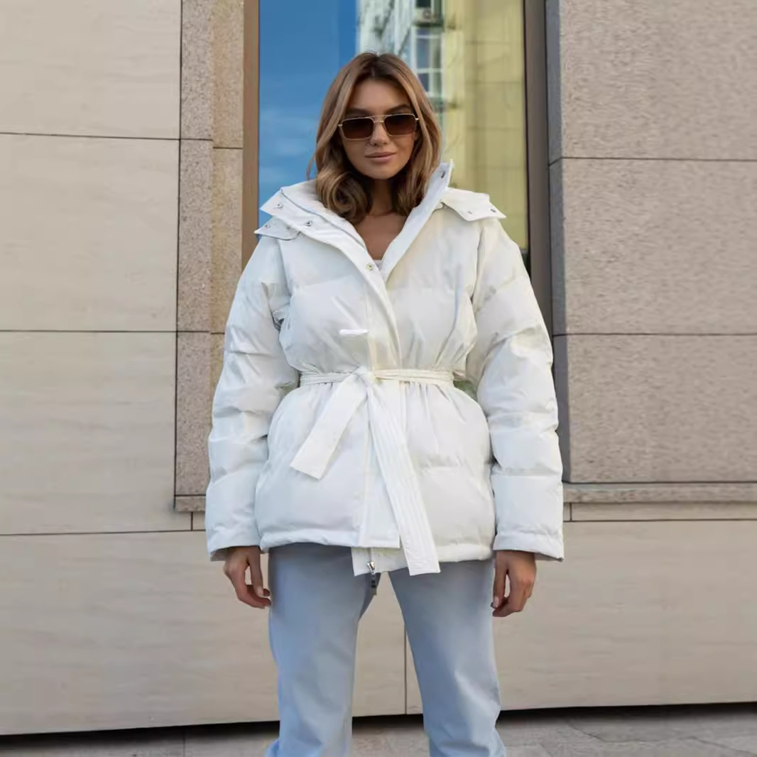 Women's Clothing hooded cotton jacket new style women's temperament hooded thick warm versatile zipper coat_voghion.com