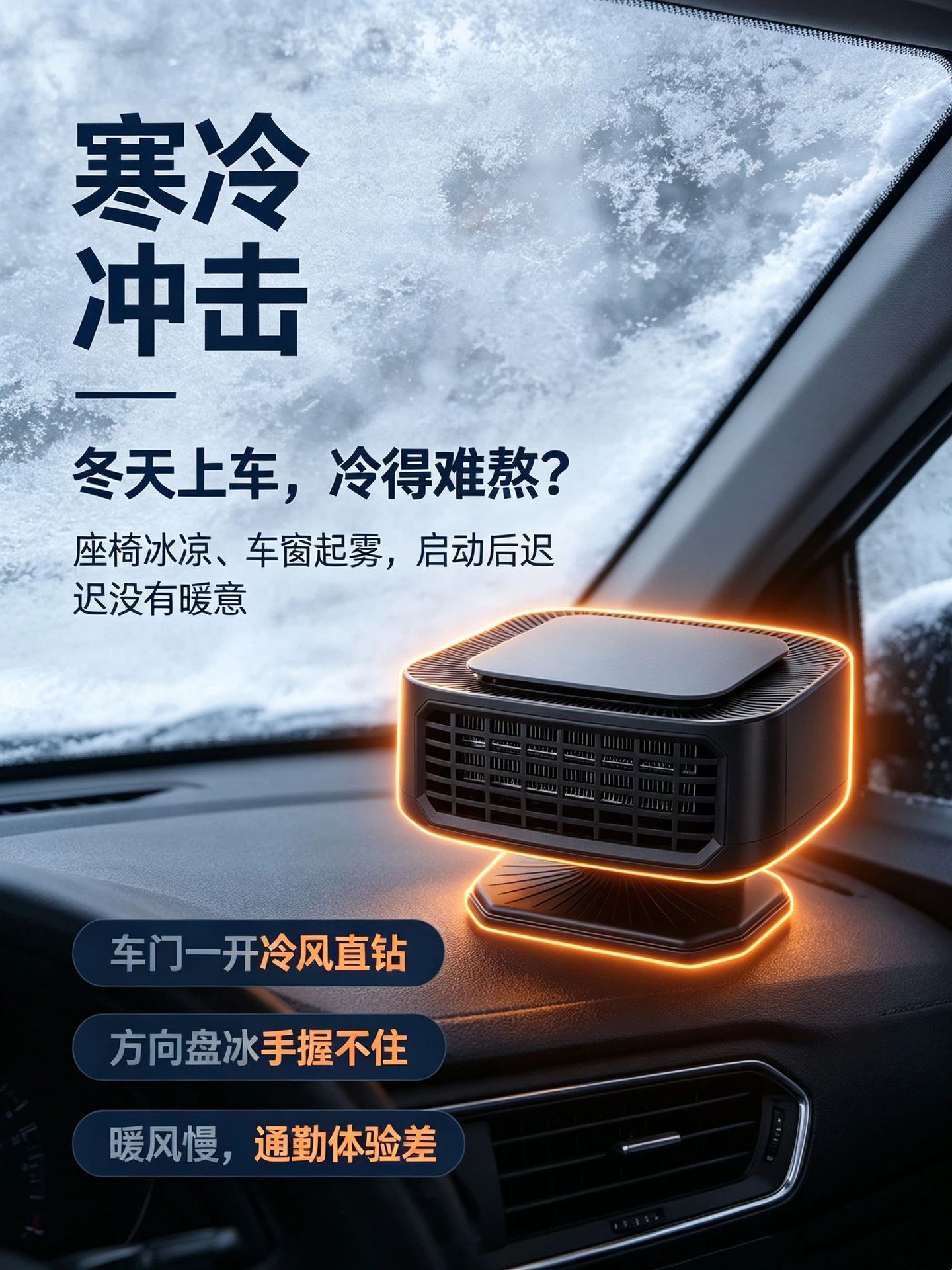 Cross-border new high-power 12V/24V car heater, designed for use in new energy vehicles, providing in-car heating, defrosting, and defogging functions