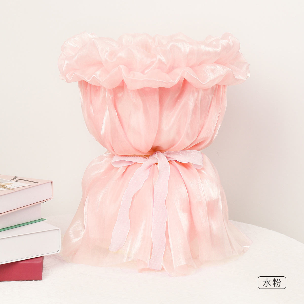 Fábrica de fiesta de flores al por mayor falda de diosa de alta densidad flor de embalaje de malla de hilo florista de color sólido paquete de malla de malla de cortina