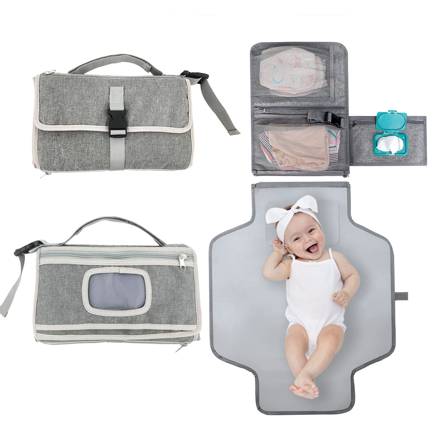 Portable Travel Diaper Changing Pad Home Waterproof Changing Mat Foldable Washable Baby Changing Leak Proof