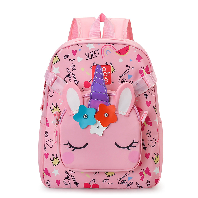 Mochila coreana para niños lindas niñas bolsas de dibujos animados mochila unicornio jardín de infantes pequeña clase mochila para bebés