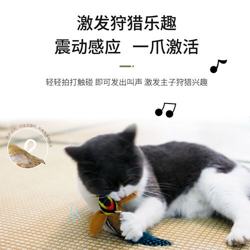 New product to amuse cats, cat toy, self-stimulating and relieving boredom, simulated chirping bird, kitten, plush catnip, cat supplies