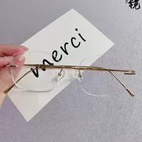 Новые модные безрамочные очки с фотохромными линзами для женщин, ультралегкая оправа для очков Pure Desire Gold с маленькой оправой без оправы для мужчин.