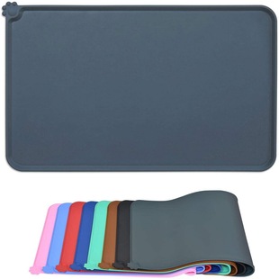 Food Grade Silicone Pet Mat Anti-overflow Easy-to-clean Mat Anti-spill Anti-slip Pet Placemat 48cm Large Dog Mat