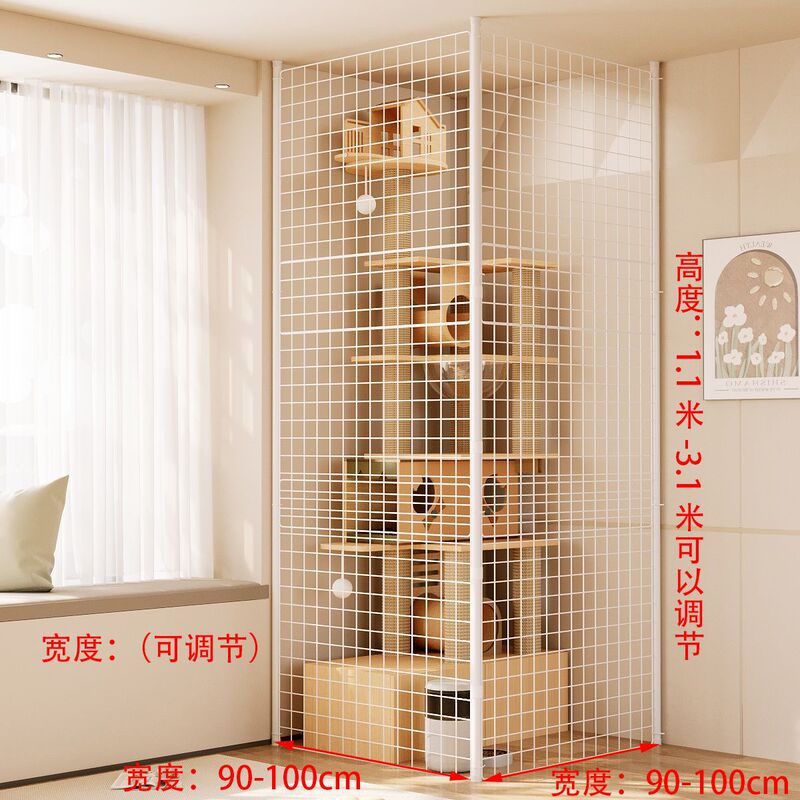 猫咪家用特大号超大自由空间阳台围栏防护网猫封窗猫笼|undefined