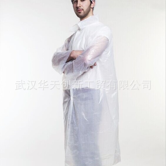 源头一次性PE手术衣隔离衣工作服纽扣雨衣食品厂用CEFDAZ