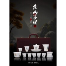 曾逸腾冰种玉瓷手绘功夫茶具套装家用轻奢高档功夫茶杯盖碗礼盒装