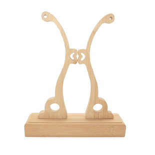 Solid Wood Fan Stand, Nanmu Bamboo Round Fan, Wedding Fan Support, Fan Base, Fan Display Stand, Engraved Fan Stand