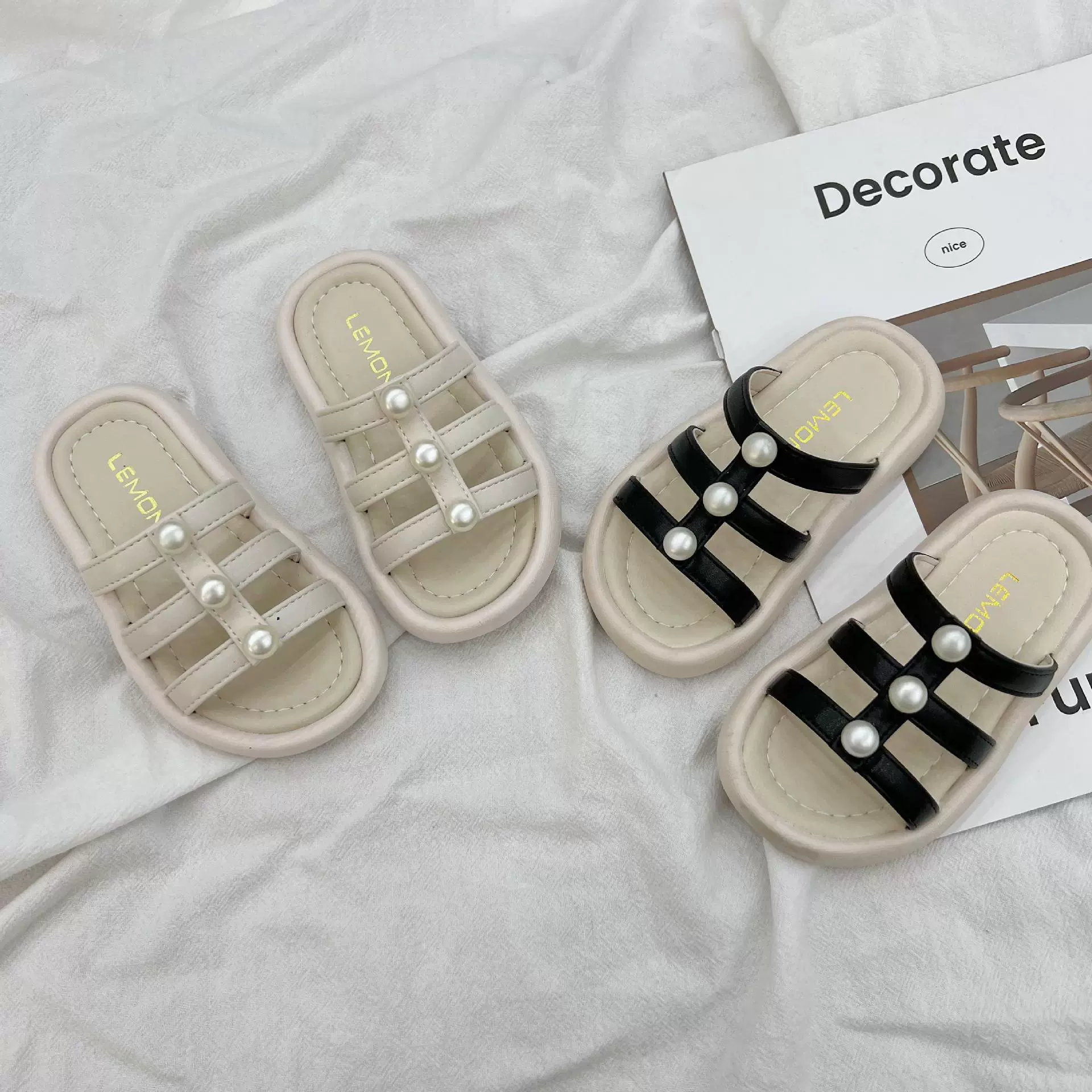 Slide, summer slippers, Korean style
