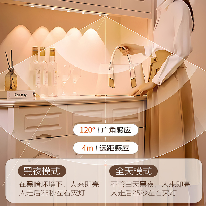 ヒルヒューマンキャットアイセンサーライト、玄関ホール付き、配線不要、充電式粘着式ワインキャビネット、下駄箱、装飾キャビネットライトストリップ|undefined