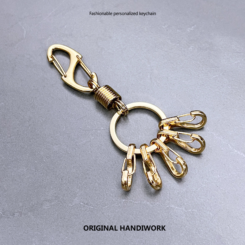 Cross-Border Amazon Original Waist Buckle Outdoor Hiking Anti-Loss Small 7-Buckle Bag Pendant 8-Shaped Keychain Ring Accessory Cross-Border Amazon Original Waist Buckle Outdoor Hiking Anti-Loss Small 7-Buckle Bag Pendant 8-Shaped Keychain Ring Accessory