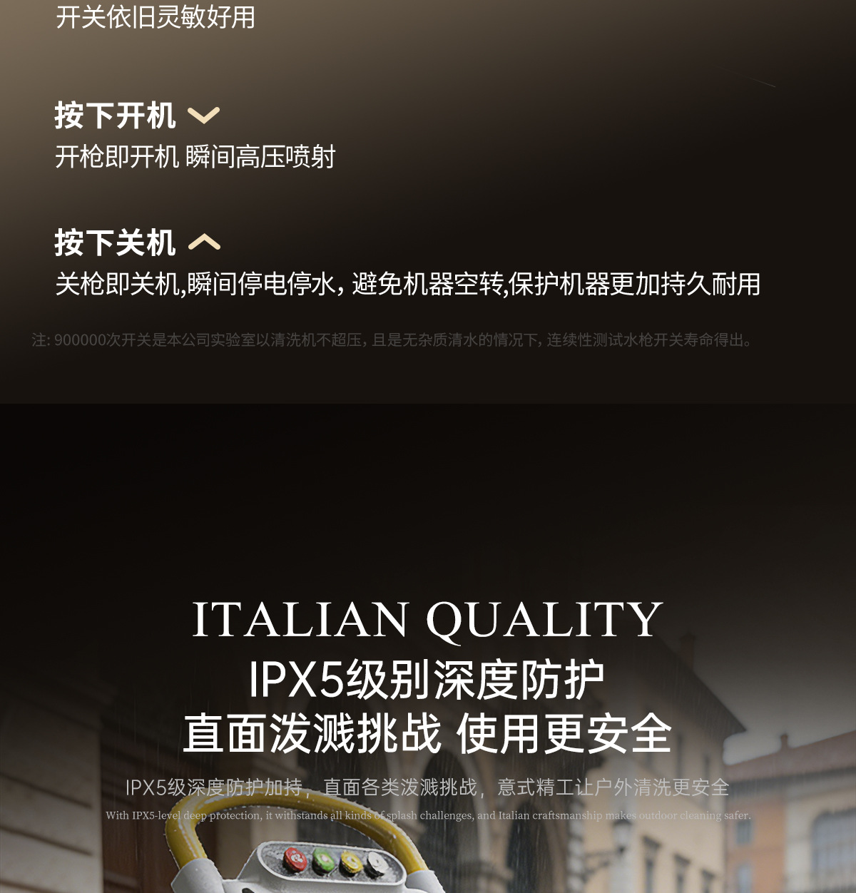 Italian Kinkard Household Car Washing Machine 220V Ultra-High Pressure Cleaning Machine Italian Pump