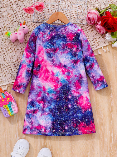 Women's Autumn New Round Neck Personality Little Horse Print Dress