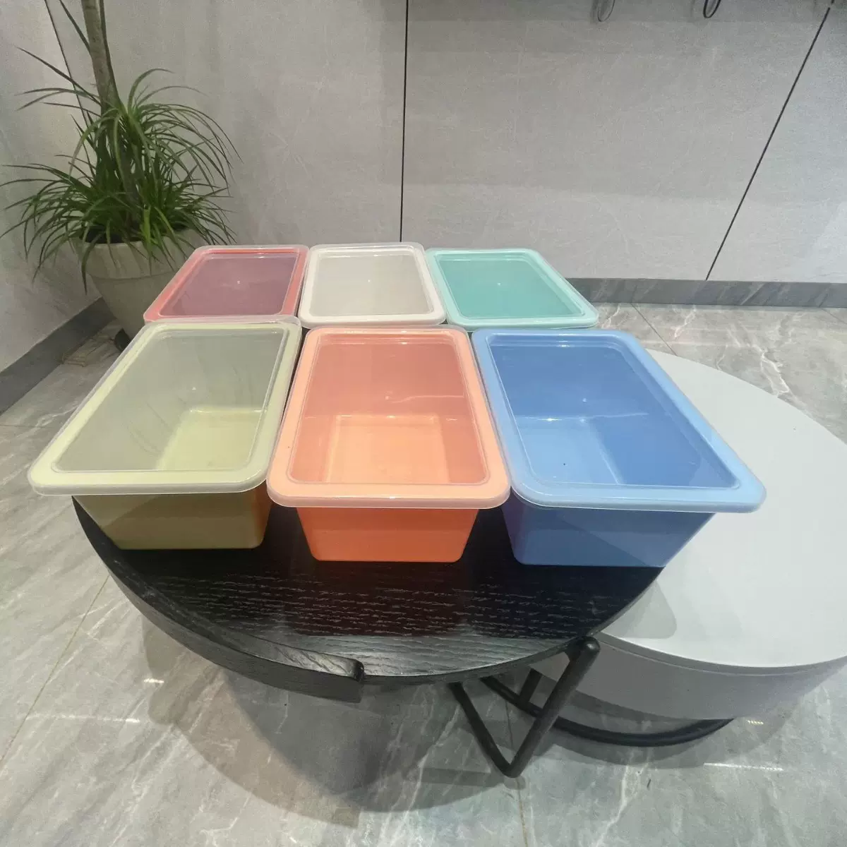 跨境热销办公收纳箱马卡龙系列家居用品整理箱幼儿园玩具积木收纳