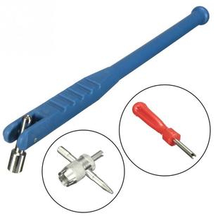 Three-Piece Set of Puller/Plastic Removal Wrench Tools for Tire and Wheel Hub Valve Installation, Multifunctional