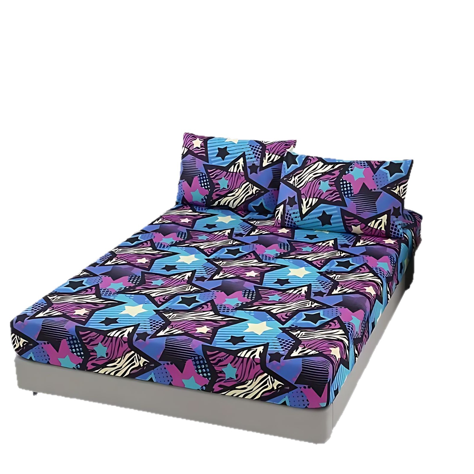 TEMU / JIT nuevo producto transfronterizo impresión geométrica 3D impresión digital cama gazah pillow set para hacer dibujos