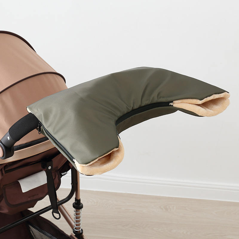 Cochecito de bebé guantes calientes accesorios de cochecito de invierno cochecito forrado de lana a prueba de viento a prueba de lluvia a prueba de frío guantes calientes