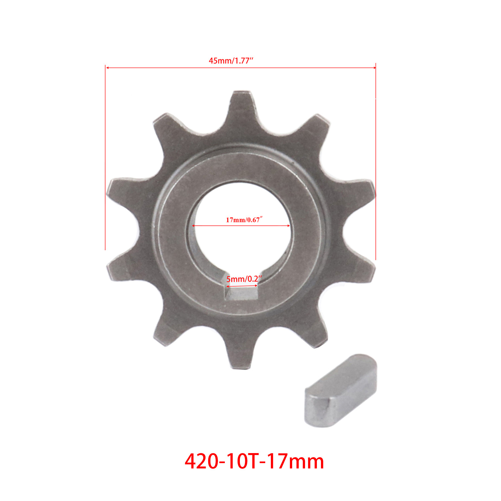 420 10-Tooth 11-Tooth 16/17mm Front Engine Keyway Sprocket Coleman Ct200 Trail 200