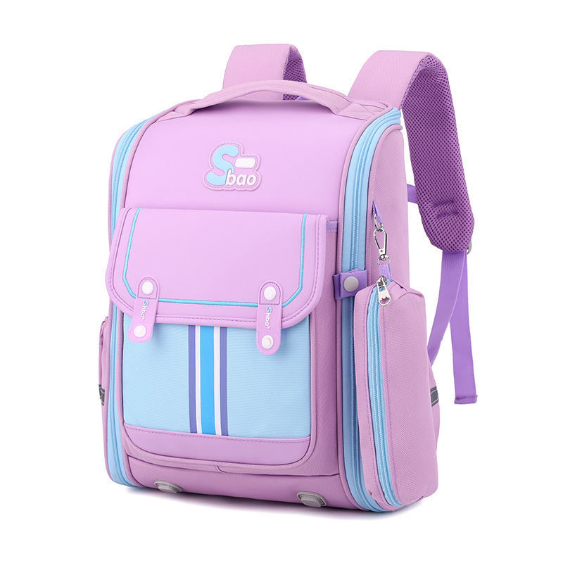 Mochila escolar para estudiantes de primaria 2024 nuevo estilo de primer, segundo, tercer a sexto grado, ligero, reducción de la carga, transpirable, doble hombro para niños