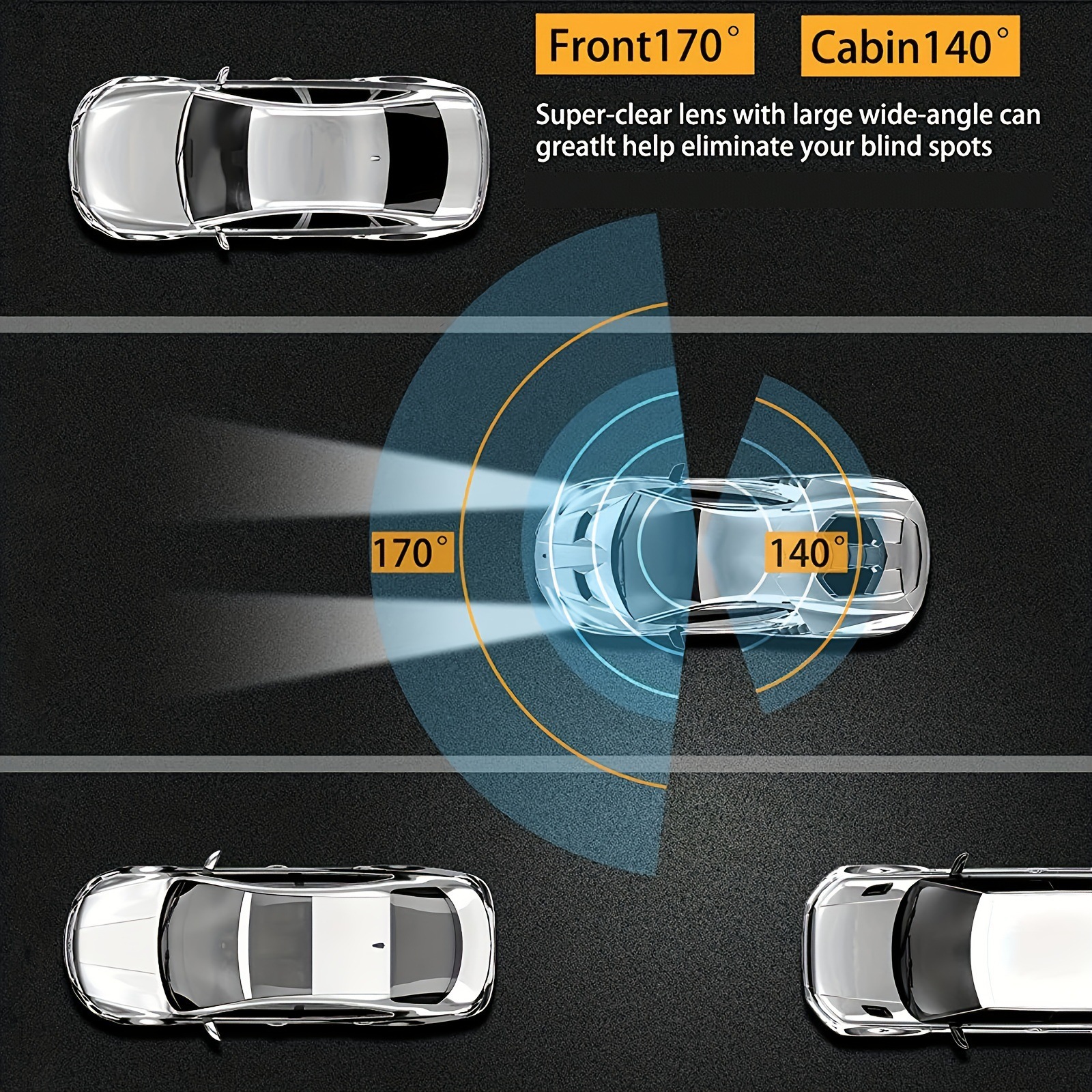 2026 Hot-Selling Recommendation: High-Definition Night Vision 1080P Car Dash Cam with 360-Degree Front and Interior Dual-Lens Recording