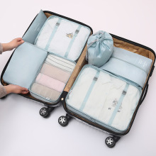 旅行收纳袋7件套行李箱衣服分装袋收纳包旅行便携衣物内衣整理包