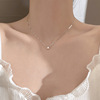 Sophisticated necklace, fashionable sexy chain for key bag , silver 925 sample, light luxury style, 2023 collection