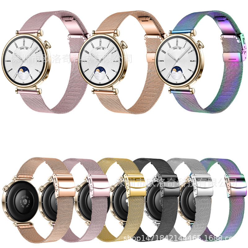 Suitable for Garmin Watches 18mm Stainless Steel Watch Strap New Garmin Vivoactive 4S Watch Strap Suitable for Garmin Watches 18mm Stainless Steel Watch Strap New Garmin Vivoactive 4S Watch Strap